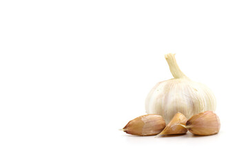 Poster - garlic isolated on white background