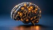 © A4719 - Illuminated Human Brain Neural Network AI Concept