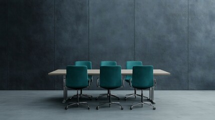 Sticker - Minimalist Business Strategy Meeting Room with Modern Furniture and Decor