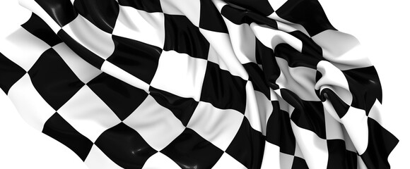 Wall Mural - The checkered flag waves signifying the end of the race