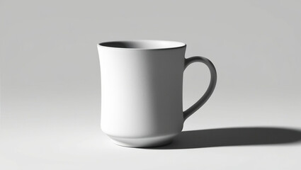 Ceramic coffee mug with minimalist design isolated on transparent background, ideal for branding and product display in high-resolution PNG format