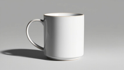 Ceramic coffee mug with minimalist design isolated on transparent background, ideal for branding and product display in high-resolution PNG format