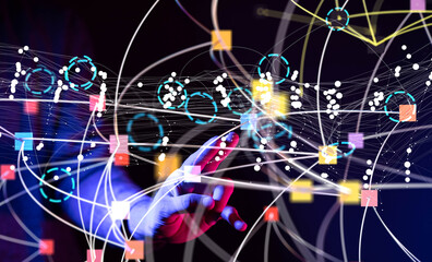 Fototapete -  - neural network exposure digital