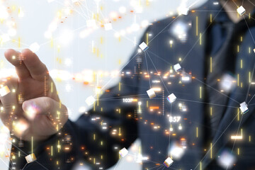 Aufkleber - Neural network 3D illustration. Big data and cybersecurity