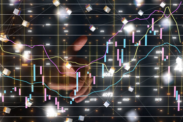 Poster - stock market 3d modern in hand