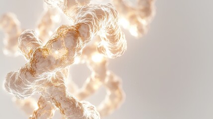 Poster - Artistic visualization of human chromosomes in 3d digital art studio environment abstract concept