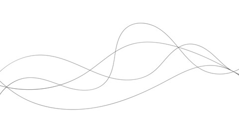 Technology abstract lines on white background. Undulate Grey Wave Swirl, frequency sound wave, twisted curve lines with blend effect