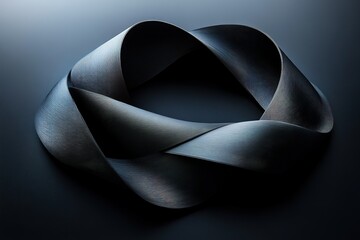 Poster - A black and white image of a spiral shape
