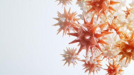 Poster - Artistic representation of hiv virus particles in scientific digital art abstract environment close-up view