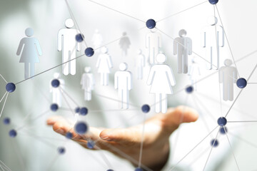 Poster - Global network. Blockchain. 3D illustration. Neural networks and artificial intelligence. Abstract