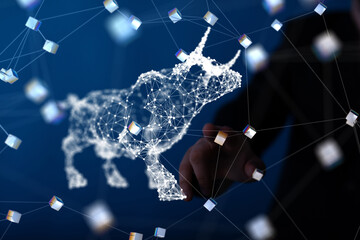 Poster - stock market 3d modern in hand
