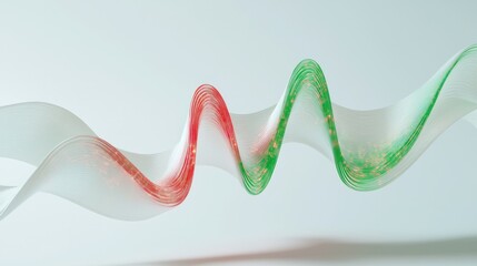 Poster - Dynamic animated heartbeat wave visualization digital art abstract environment creative concept