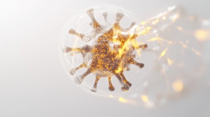 Poster - Self-healing virus concept digital art science isolated environment close-up view innovative technology