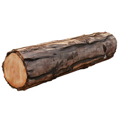 Poster - Log showing growth rings isolated on transparent background