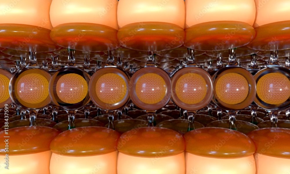 skin cell. Oli and vitamin drop on skin cell. serum through the skin ...