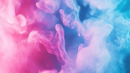 Wall Mural - abstract pink and blue smoke background with soft blurred textures for creative design and artistic 