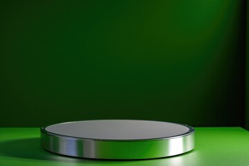 Poster - A small metal ball sits on a lush green surface
