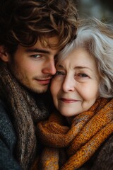 Poster - A couple embracing, showing affection and intimacy