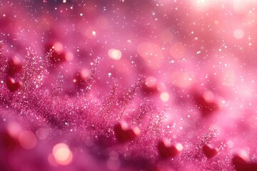 Poster - A close-up shot of a bunch of pink flowers