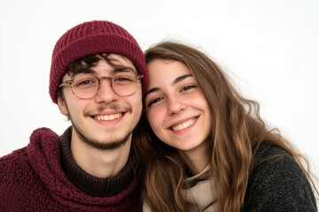 Poster - A man and a woman standing together, smiling for the camera