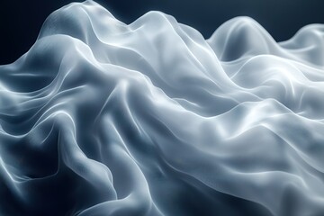 Fototapete - White fabric with a wave pattern