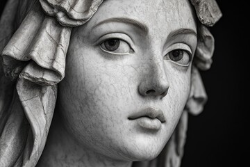 Poster - A detailed view of a female statue, perfect for artistic or cultural contexts