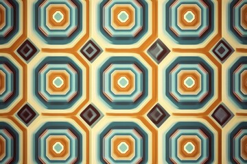 Aufkleber - A geometric design featuring interconnected hexagons on a wall