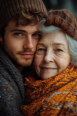 Poster - A couple embracing each other, showing affection and love