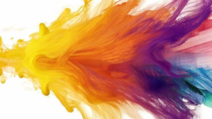 Poster - Dynamic Abstract Art with Bold Colors and Fluid Motion Elements