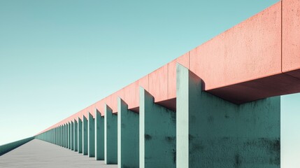 Poster - Geometric breakthroughs in modern urban design minimalist landscape photography and abstract perspectives