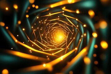 Poster - A vibrant digital vortex of light and energy, showcasing futuristic design and motion.