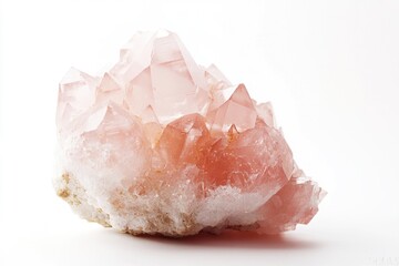 Aufkleber - Close-up shot of a group of pink crystals arranged on a white surface