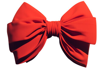 Poster - bold red ribbon bow is beautifully isolated on white background, showcasing its vibrant color and elegant design. Perfect for gift wrapping or festive decorations. PNG transparent