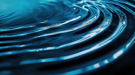 Poster - a close-up shot of a circular object against a blue background, great for use in designs and present
