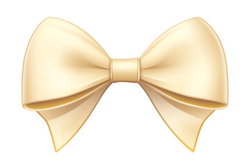 Poster - Cream ribbon with classic bow isolated on white background, showcasing elegance and simplicity. Perfect for gift wrapping, decoration, or fashion accessories. PNG transparent