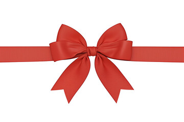 Aufkleber - vibrant red ribbon with decorative bow is isolated on white background, perfect for gift wrapping or festive decorations. elegant design adds touch of celebration. PNG transparent