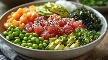 Poster - A variety of foods arranged in a bowl