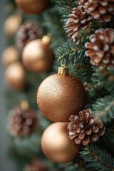 Poster - A detailed view of a Christmas tree ornament, perfect for festive decorations or holiday-themed designs