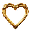 © fotoyou - Antique Heart Shape Picture Frame Isolated on White and Png Transparent Background