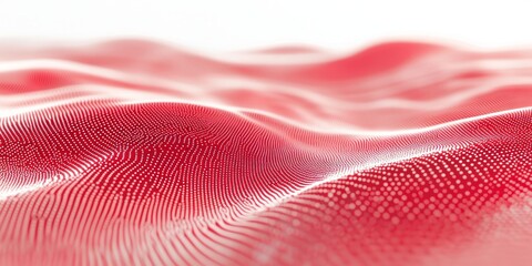 Abstract Red Wavy Dotted Surface Background Design
