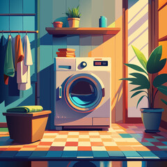 washing machine and laundry