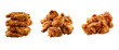 © 77designshop - set of fried chicken isolated on a transparent background, in PNG format, fried chicken PNG
