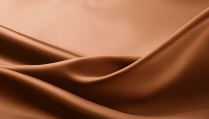 Brown colored silk silky fabric satin curve rippled background backdrop wave wavy drapery textile cloth 