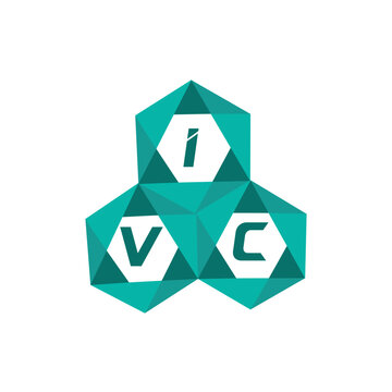 IVC creative minimalist letter logo. IVC unique vector initials alphabet letter logo design