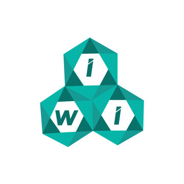 IWI creative minimalist letter logo. IWI unique vector initials alphabet letter logo design