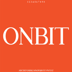 Wall Mural - ONBIT, 8 BIT FONT VECTOR DISPLAY FONT ALPHABET TYPE