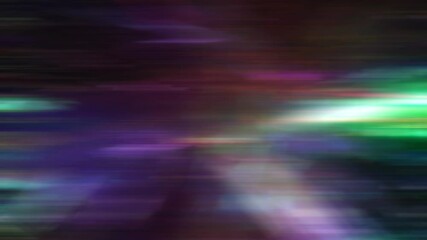 Wall Mural - Neon rays through a prism. Abstract blurred background, iridescent futuristic glow. Optical crystal prism flare beams. Neon light flares