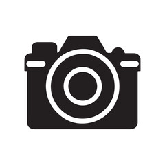 Fototapete - camera vector icon silhouette illustration