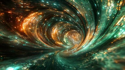 Poster - Curved Arcs of Vorticity Create a Mesmerizing Cosmic Journey Through Swirling Colors