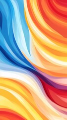 Poster - Mesmerizing Curves of Color Swirling in Vibrant Arcs of Vorticity